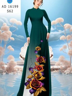 Vải Áo Dài Hoa Hồng AD 16199