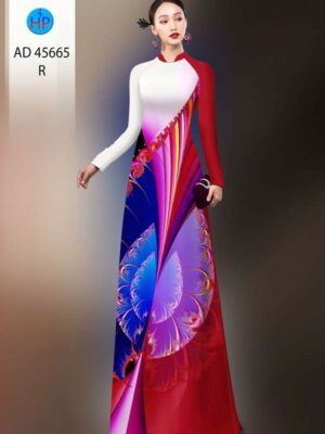 Vải Áo Dài Hoa In 3D AD 45665-5