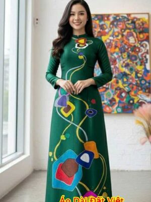 Vải Áo Dài Vẽ Tay Cao Cấp Hình AD V