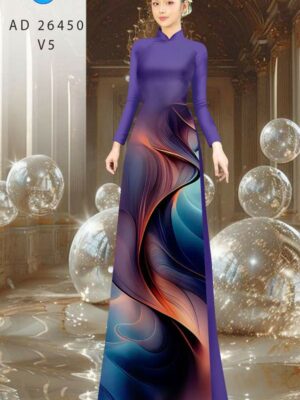 Vải Áo Dài Hoa Văn AD 26450