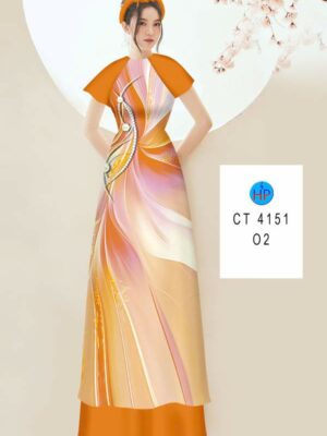 Vải Áo Dài Hoa In 3D AD CT4151