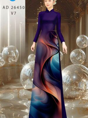 Vải Áo Dài Hoa Văn AD 26450