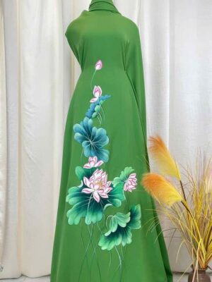 Vải Áo Dài Vẽ Tay Cao Cấp Hình AD V