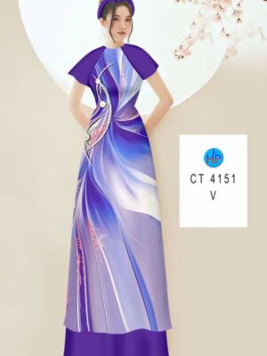 Vải Áo Dài Hoa In 3D AD CT4151