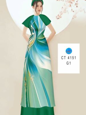 Vải Áo Dài Hoa In 3D AD CT4151