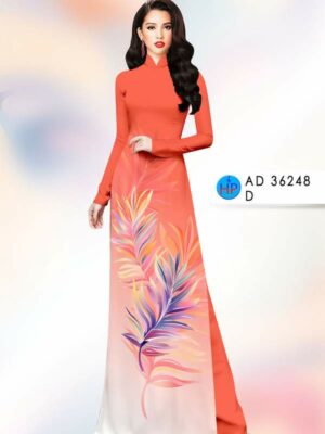 Vải Áo Dài Hoa In 3D AD 36248