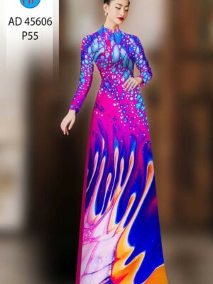 Vải Áo Dài Hoa Văn AD 45606