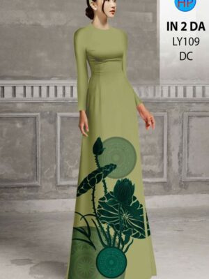 Vải Áo Dài Hoa Sen AD LY109