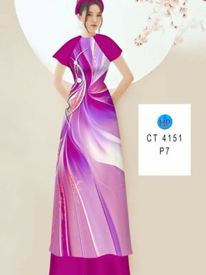 Vải Áo Dài Hoa In 3D AD CT4151