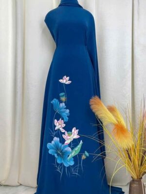 Vải Áo Dài Vẽ Tay Cao Cấp Hình AD V