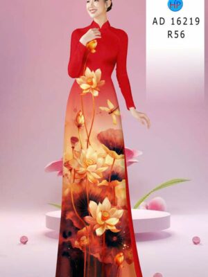 Vải Áo Dài Hoa Sen AD 16219