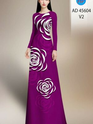 Vải Áo Dài Hoa Văn AD 45604