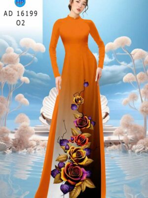 Vải Áo Dài Hoa Hồng AD 16199