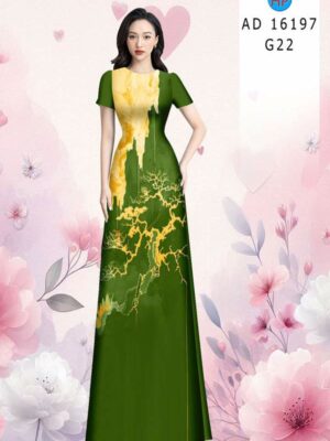 Vải Áo Dài Hoa Văn AD 16197
