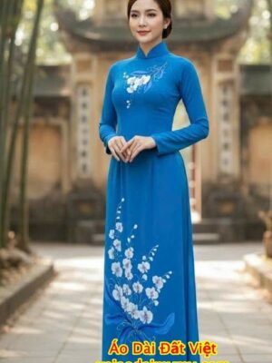 Vải Áo Dài Vẽ Tay Cao Cấp Hình AD V
