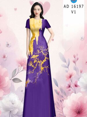 Vải Áo Dài Hoa Văn AD 16197
