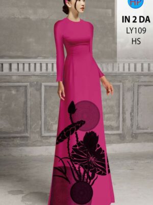 Vải Áo Dài Hoa Sen AD LY109