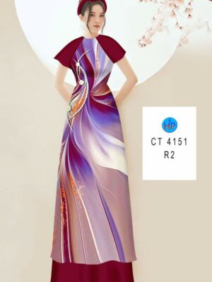 Vải Áo Dài Hoa In 3D AD CT4151