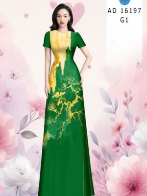 Vải Áo Dài Hoa Văn AD 16197