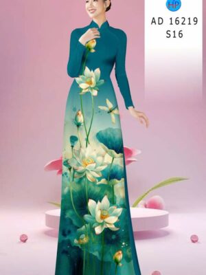 Vải Áo Dài Hoa Sen AD 16219