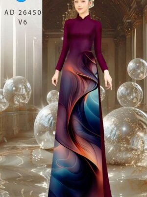 Vải Áo Dài Hoa Văn AD 26450