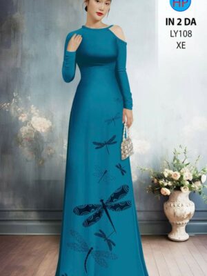 Vải Áo Dài Hình Chuồn Chuồn AD LY108