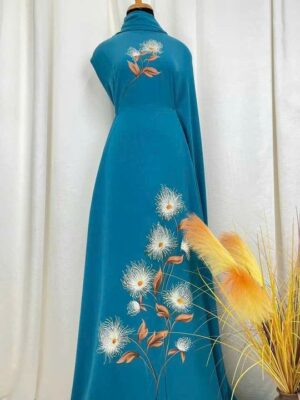 Vải Áo Dài Vẽ Tay Cao Cấp Hình AD V