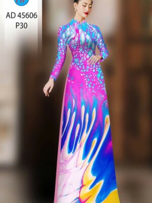 Vải Áo Dài Hoa Văn AD 45606