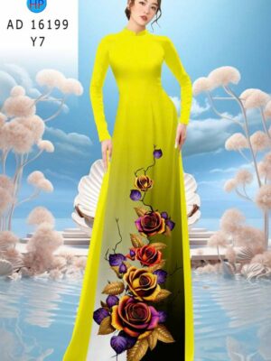 Vải Áo Dài Hoa Hồng AD 16199