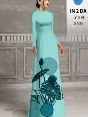 Vải Áo Dài Hoa Sen AD LY109