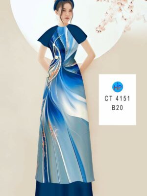 Vải Áo Dài Hoa In 3D AD CT4151