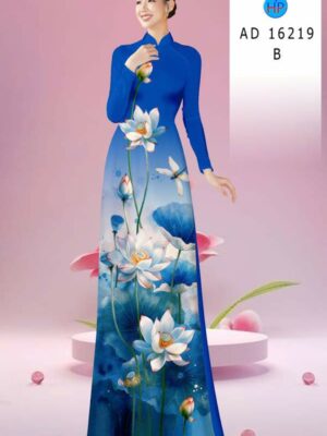 Vải Áo Dài Hoa Sen AD 16219