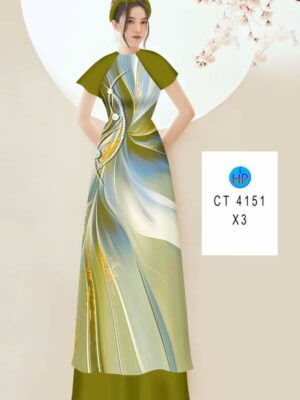 Vải Áo Dài Hoa In 3D AD CT4151