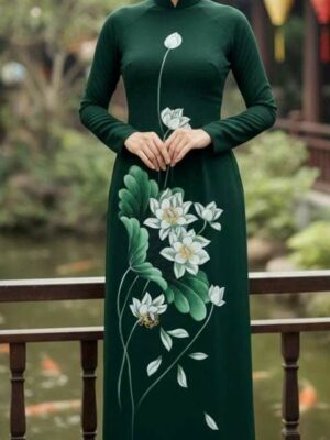 Vải Áo Dài Vẽ Tay Cao Cấp Hình AD V