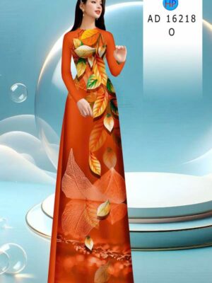 Vải Áo Dài In Hình Lá AD 16218