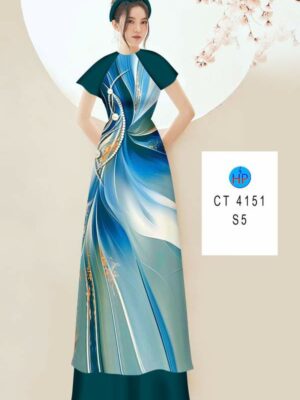 Vải Áo Dài Hoa In 3D AD CT4151