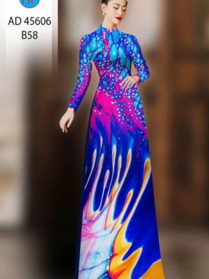 Vải Áo Dài Hoa Văn AD 45606