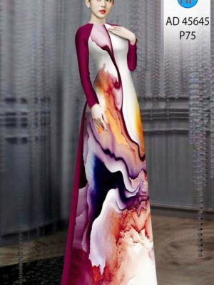 Vải Áo Dài Hoa Văn AD 45645