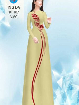 Vải Áo Dài Hoa In 3D AD BT107