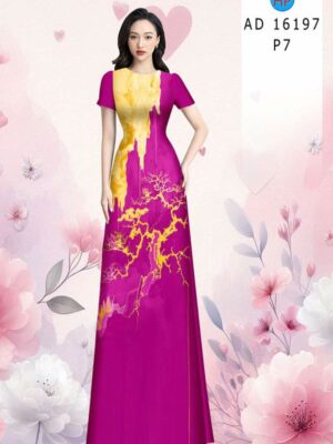 Vải Áo Dài Hoa Văn AD 16197