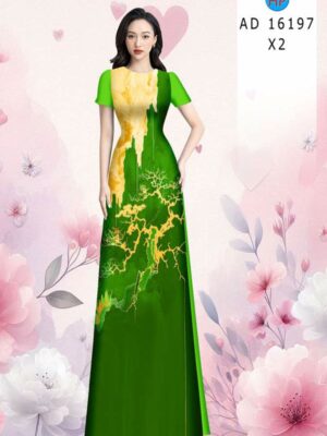 Vải Áo Dài Hoa Văn AD 16197