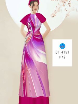 Vải Áo Dài Hoa In 3D AD CT4151