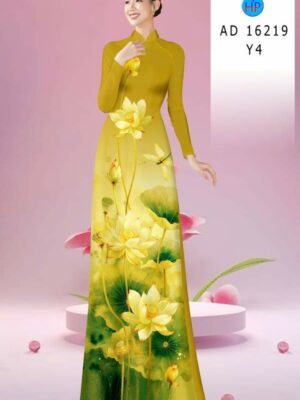 Vải Áo Dài Hoa Sen AD 16219