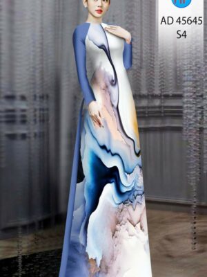 Vải Áo Dài Hoa Văn AD 45645