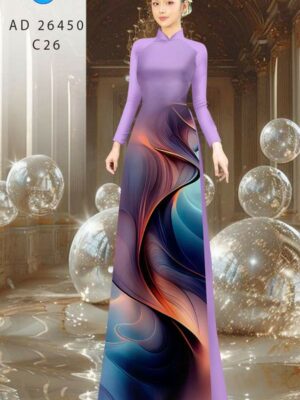 Vải Áo Dài Hoa Văn AD 26450