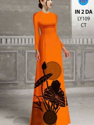 Vải Áo Dài Hoa Sen AD LY109