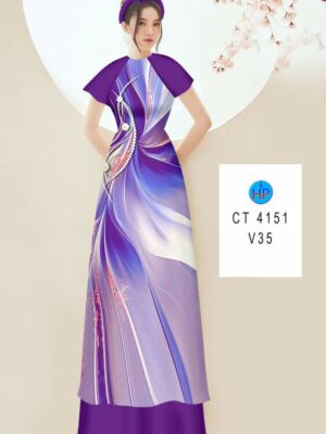 Vải Áo Dài Hoa In 3D AD CT4151