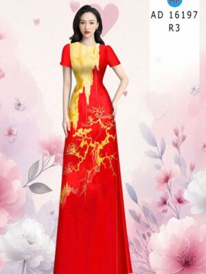 Vải Áo Dài Hoa Văn AD 16197