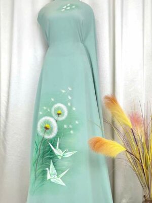 Vải Áo Dài Vẽ Tay Cao Cấp Hình AD V