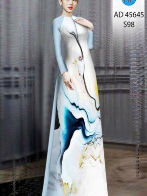 Vải Áo Dài Hoa Văn AD 45645